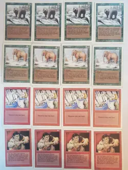 set of 16 MTG revised grizzly bear stone rain mammoth - Image 1