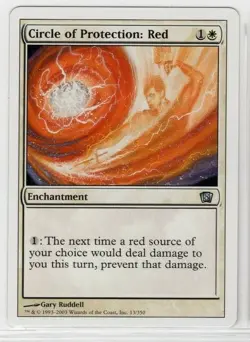 1x Circle of Protection: Red - MTG Core Set 8th Edition - Near Mint - Image 1