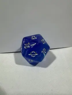 Edge of Eternities Oversized Dice D20 Translucent Blue Galaxy Magic MTG EOE - Image 1