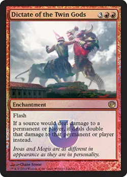 MTG Dictate of the Twin Gods - Foil - Launch Promo, Prerelease & Release Promos, - Image 1