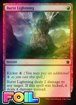 x1 Burst Lightning FDN Foundations MTG 192 FOIL COMMON M/NM 1x - Image 1