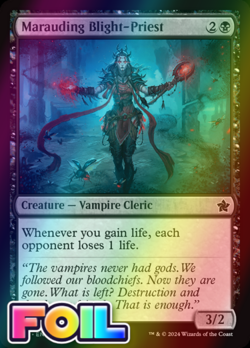 x1 Marauding Blight-Priest FDN Foundations MTG 178 FOIL COMMON M/NM 1x - Image 1