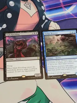 C3835 MAGIC MTG COMMANDER BALDUR'S GATE SLUDGE MONSTER DARK HATCHLING LP RARE - Image 1