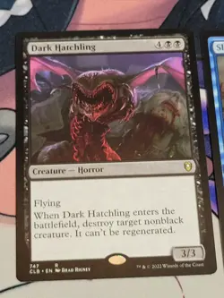 C3835 MAGIC MTG COMMANDER BALDUR'S GATE SLUDGE MONSTER DARK HATCHLING LP RARE - Image 2
