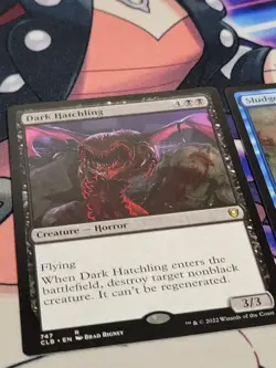 C3835 MAGIC MTG COMMANDER BALDUR'S GATE SLUDGE MONSTER DARK HATCHLING LP RARE - Image 3