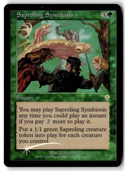 MTG | Saproling Symbiosis | Invasion | Foil | Heavily Played | English - Image 1