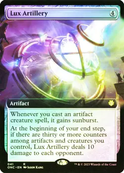 MTG FOIL Lux Artillery Extended Art - Phyrexia: All Will Be One Commander #041 - Image 1