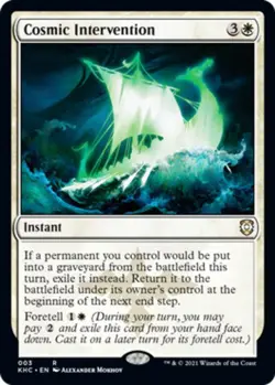 1x Cosmic Intervention NM-Mint, English Commander: Kaldheim MTG Magic - Image 1