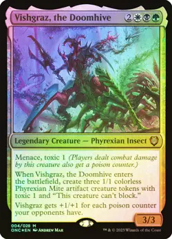 MTG FOIL Vishgraz, the Doomhive - Phyrexia: All Will Be One Commander #004 - Image 1