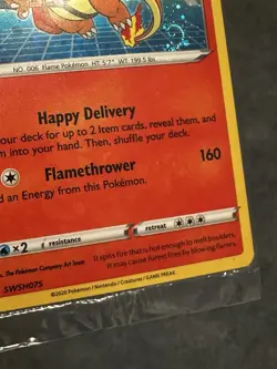 Pokemon TCG Special Delivery Charizard SWSH075 Promo HOLO BLEED/SWIRL - Image 5