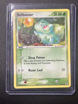 Pokemon TCG 2004 Bulbasaur Holo Card 54/112 Fire Red Leaf Green - Image 1