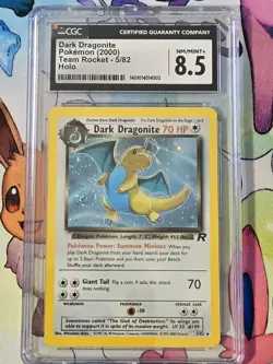 CGC 8.5 Dark Dragonite 2000 Team Rocket 5/82 Holo Pokemon Card - Image 1