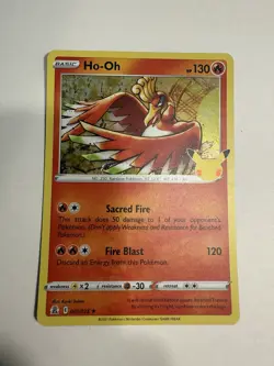 NM Ho-oh 001/025 Celebrations 25th Anniversary Holo Rare Pokemon card English - Image 1