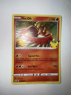 NM Ho-oh 001/025 Celebrations 25th Anniversary Holo Rare Pokemon card English - Image 2