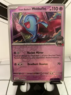 Team Rocket's Wobbuffet 082/182 Reverse Holo - Sv10: Destined Rivals Pokemon TCG - Image 1