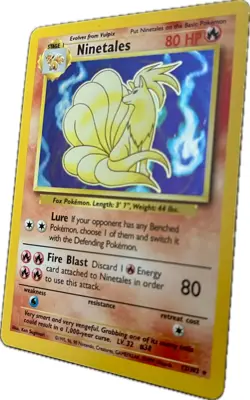 Pokemon TCG Ninetales Base Set 12/102 Unlimited Holographic Holofoil Rare NM - Image 5