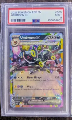 PSA 9 Umbreon ex 060/131 Ultra Rare Holo Prismatic Evolutions Pokemon Card - Image 1