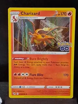 Pokemon TCG Charizard Pokemon Go 010/078 Rare Holo Card Near Mint - Image 1