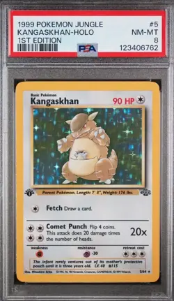 Pokemon Kangaskhan 1999 Jungle 1st Edition Holo Rare #5 PSA 8 NM 🔥New Cert🔥 - Image 1