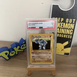 Pokemon Base Set Shadowless Machoke 34/102 PSA 5 Excellent - Image 1