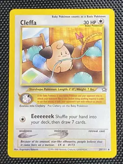 Cleffa 20/111 Rare Neo Genesis Non Holo Pokemon Card - NM - Image 1