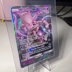 Pokemon Mewtwo GX TCG SM196 Holo Rare Card SMP Promo Near Mint - Image 2