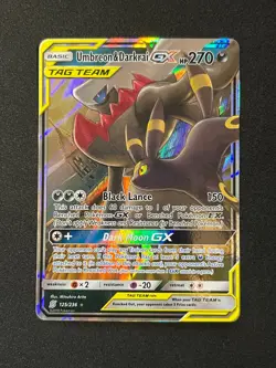 Pokemon Umbreon & Darkrai GX 125/236 Sm-Unified Minds Holo NM - Image 1