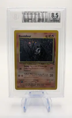 BGS 8.5 NM-MT+ Houndour 5/75 Holo Unlimited 2001 Pokemon Neo Discovery - Image 1