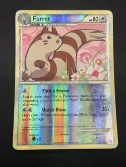 Furret 21/123 Heartgold & Soulsilver Reverse Holo Rare Pokemon NEVER PLAYED - Image 1