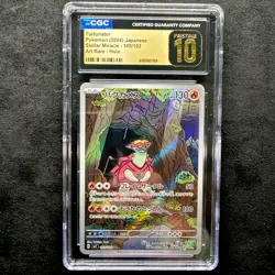 CGC 10 Pristine Turtonator 105/102 AR Art Rare Stellar Miracle sv7 Pokemon Card - Image 1