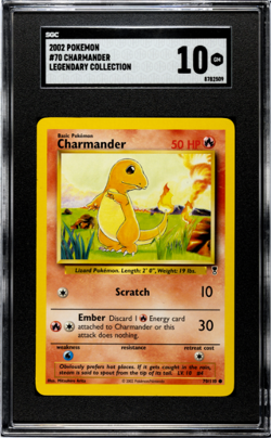 2002 Pokemon Legendary Collection #70 Charmander SGC10 - Image 1