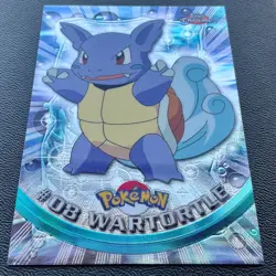 Pokemon #8 Wartortle Card Foil Holo Topps Chrome 2000 TV Animation Series 1 - Image 1