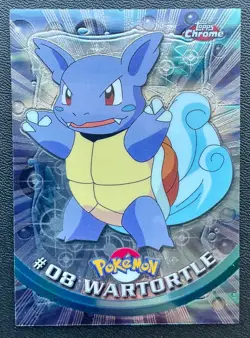 Pokemon #8 Wartortle Card Foil Holo Topps Chrome 2000 TV Animation Series 1 - Image 2