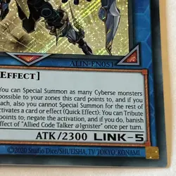 Yu-Gi-Oh Allied Code Talker @Ignister ALIN-EN051 Secret Rare 1st Edition - Image 5