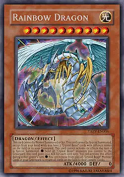 Yugioh! MP Rainbow Dragon - TAEV-EN006 - Secret Rare - 1st Edition Moderately Pl - Image 1