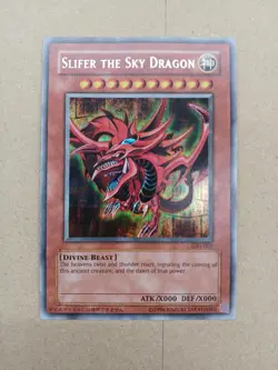 Excellent YuGiOh Slifer the Sky Dragon Secret Rare GBI-001 English God Card JP - Image 1