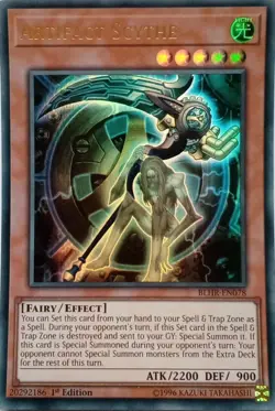 BLHR-EN078 ARTIFACT SCYTHE ULTRA RARE 1ST EDITION YuGiOh CARD - Image 1