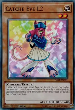 SAST-EN001 CATCHE EVE L2 COMMON 1ST EDITION YuGiOh CARD - Image 1