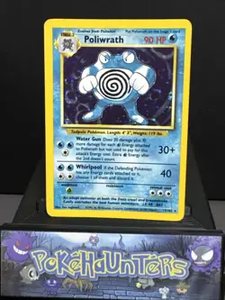 Pokemon Card Poliwrath 13/102 Base Set Holo Rare WOTC Played 2 - Image 1