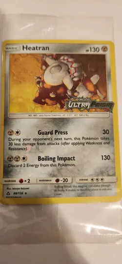 Heatran 88/156 Sm-Ultra Prism Holo promo card - Image 1