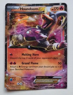 Houndoom EX Pokemon Card 21/162 Breakthrough Holo Rare - Image 1