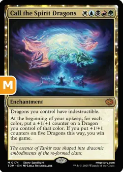 MTG Call the Spirit Dragons TDM M Enchantment NM - Image 1
