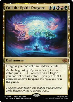 MTG Call the Spirit Dragons TDM M Enchantment NM - Image 2