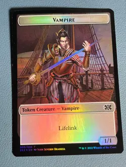 MTG Zombie // Vampire Double-sided Token Foil Double Masters 2x2 NM - Image 2