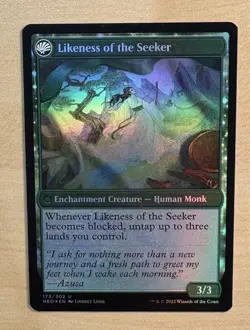 Azusa’s Many Journeys/Likeness Of The Seeker MTG 2-Sided Holo Card 172/302 NM-MT - Image 1