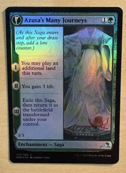 Azusa’s Many Journeys/Likeness Of The Seeker MTG 2-Sided Holo Card 172/302 NM-MT - Image 2
