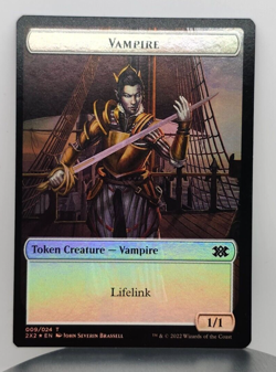 Foil - Zombie // Vampire Double-Sided Token - Double Masters 2022 (2X2) - Image 1