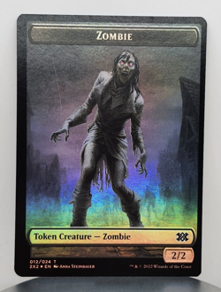 Foil - Zombie // Vampire Double-Sided Token - Double Masters 2022 (2X2) - Image 2