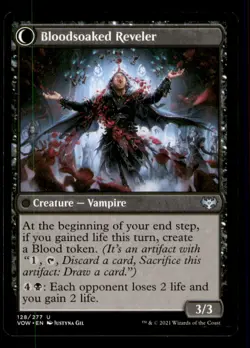MTG - Restless Bloodseeker Innistrad: Crimson Vow #128 Uncommon LP - Image 2