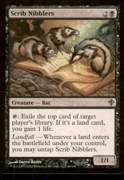 MTG - Scrib Nibblers Worldwake #66 Uncommon LP - Image 1